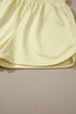 Solid Exposed Seam Mock Neck Oversized Tee Short Set