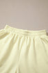Solid Exposed Seam Mock Neck Oversized Tee Short Set