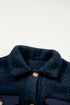 Solid Fleece Flap Pocket Single Breasted Teddy Coat
