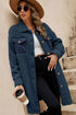 Solid Fleece Flap Pocket Single Breasted Teddy Coat