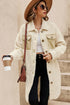 Solid Fleece Flap Pocket Single Breasted Teddy Coat
