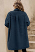 Solid Fleece Flap Pocket Single Breasted Teddy Coat