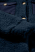 Solid Fleece Flap Pocket Single Breasted Teddy Coat