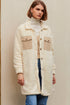 Solid Fleece Flap Pocket Single Breasted Teddy Coat