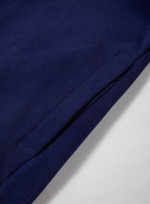 Solid Fleece Lined Drop Shoulder High Low Sweatshirt