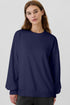 Solid Fleece Lined Drop Shoulder High Low Sweatshirt