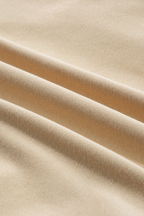 Solid Fleece Lined Drop Shoulder High Low Sweatshirt