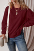 Solid Fleece Lined Drop Shoulder Terry Sweatshirt