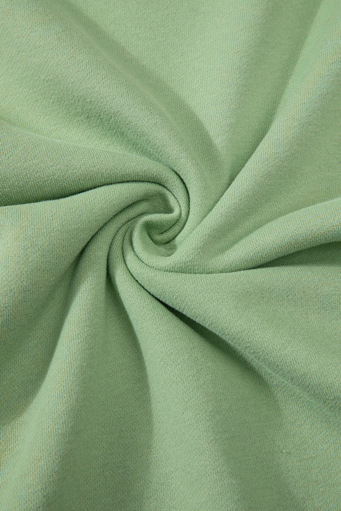 Solid Fleece Lined Drop Shoulder Terry Sweatshirt