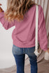 Solid Fleece Lined Drop Shoulder Terry Sweatshirt