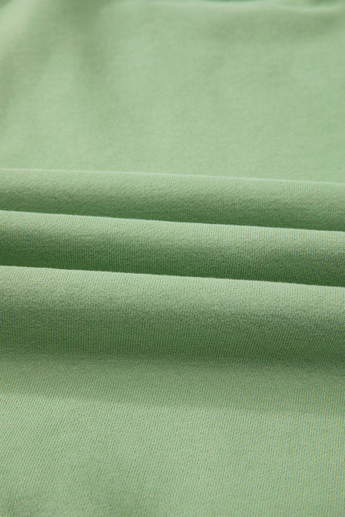 Solid Fleece Lined Drop Shoulder Terry Sweatshirt