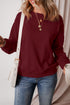 Solid Fleece Lined Drop Shoulder Terry Sweatshirt