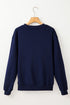 Solid Fleece Lined Drop Shoulder Terry Sweatshirt