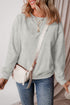 Solid Fleece Lined Drop Shoulder Terry Sweatshirt