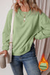 Solid Fleece Lined Drop Shoulder Terry Sweatshirt
