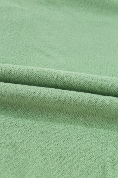 Solid Fleece Lined Drop Shoulder Terry Sweatshirt