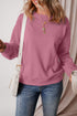 Solid Fleece Lined Drop Shoulder Terry Sweatshirt