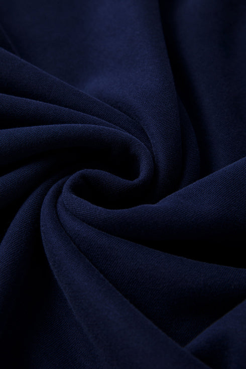 Solid Fleece Lined Drop Shoulder Terry Sweatshirt