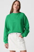 Solid Fleece Lined Drop Shoulder Terry Sweatshirt