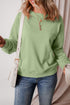 Solid Fleece Lined Drop Shoulder Terry Sweatshirt