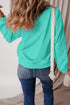 Solid Fleece Lined Drop Shoulder Terry Sweatshirt