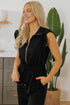 Solid Flutter Sleeve Front Zipper Drawstring Waist Jumpsuit