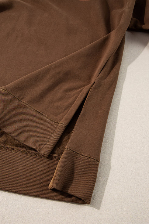 Solid High Low Pullover Skinny Pant Set