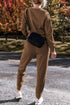 Solid High Low Pullover Skinny Pant Set