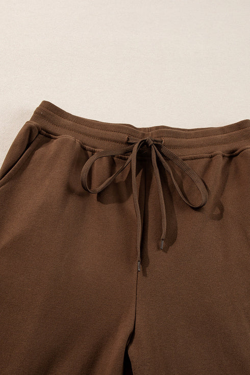Solid High Low Pullover Skinny Pant Set