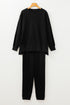 Solid High Low Pullover Skinny Pant Set