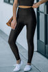 Solid High Rise Waist Cincher Stretch Tight Leggings