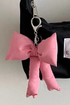 Solid High Shine Alloy Three Dimensional Bow Knot Keychain