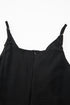 Solid High Waist Drawstring Spaghetti Strap Wide Leg Jumpsuit