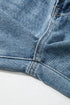 Solid High Waist Embroidered Cropped Wide Leg Jeans