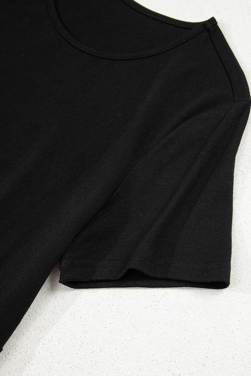 Solid High Waist Pocketed A-Line T-Shirt Maxi Dress