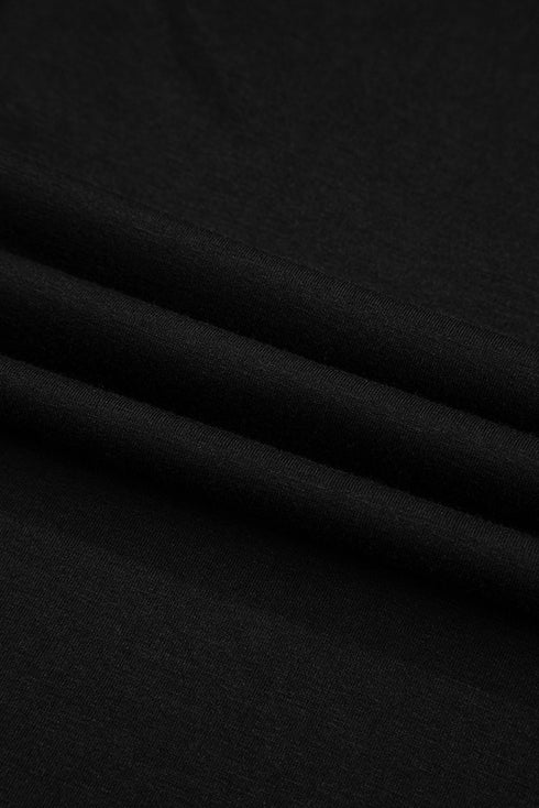 Solid High Waist Pocketed A-Line T-Shirt Maxi Dress