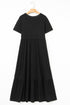 Solid High Waist Pocketed A-Line T-Shirt Maxi Dress