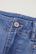 Solid High Waisted Loose Straight Leg Cropped Jeans