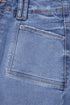 Solid High Waisted Loose Straight Leg Cropped Jeans