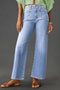 Solid High Waisted Loose Straight Leg Cropped Jeans