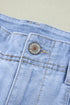 Solid High Waisted Loose Straight Leg Cropped Jeans