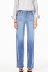 Solid High Waisted Loose Straight Leg Cropped Jeans