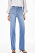 Solid High Waisted Loose Straight Leg Cropped Jeans