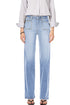 Solid High Waisted Loose Straight Leg Cropped Jeans