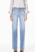 Solid High Waisted Loose Straight Leg Cropped Jeans