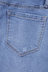 Solid High Waisted Loose Straight Leg Cropped Jeans