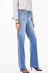 Solid High Waisted Loose Straight Leg Cropped Jeans