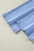 Solid High Waisted Loose Straight Leg Cropped Jeans