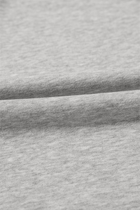 Solid Kangaroo Pocket Half Zipper Oversized Hoodie