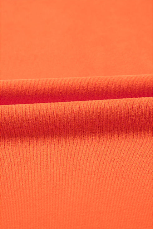 Solid Kangaroo Pocket Half Zipper Oversized Hoodie